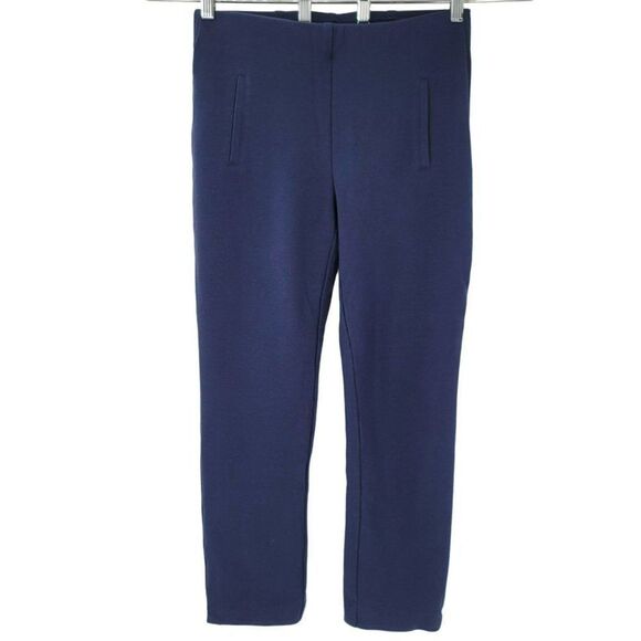 Chico's Pants - Chico's Blue Dress Pants Relaxed Trousers Work Career Small Stretch Pull On